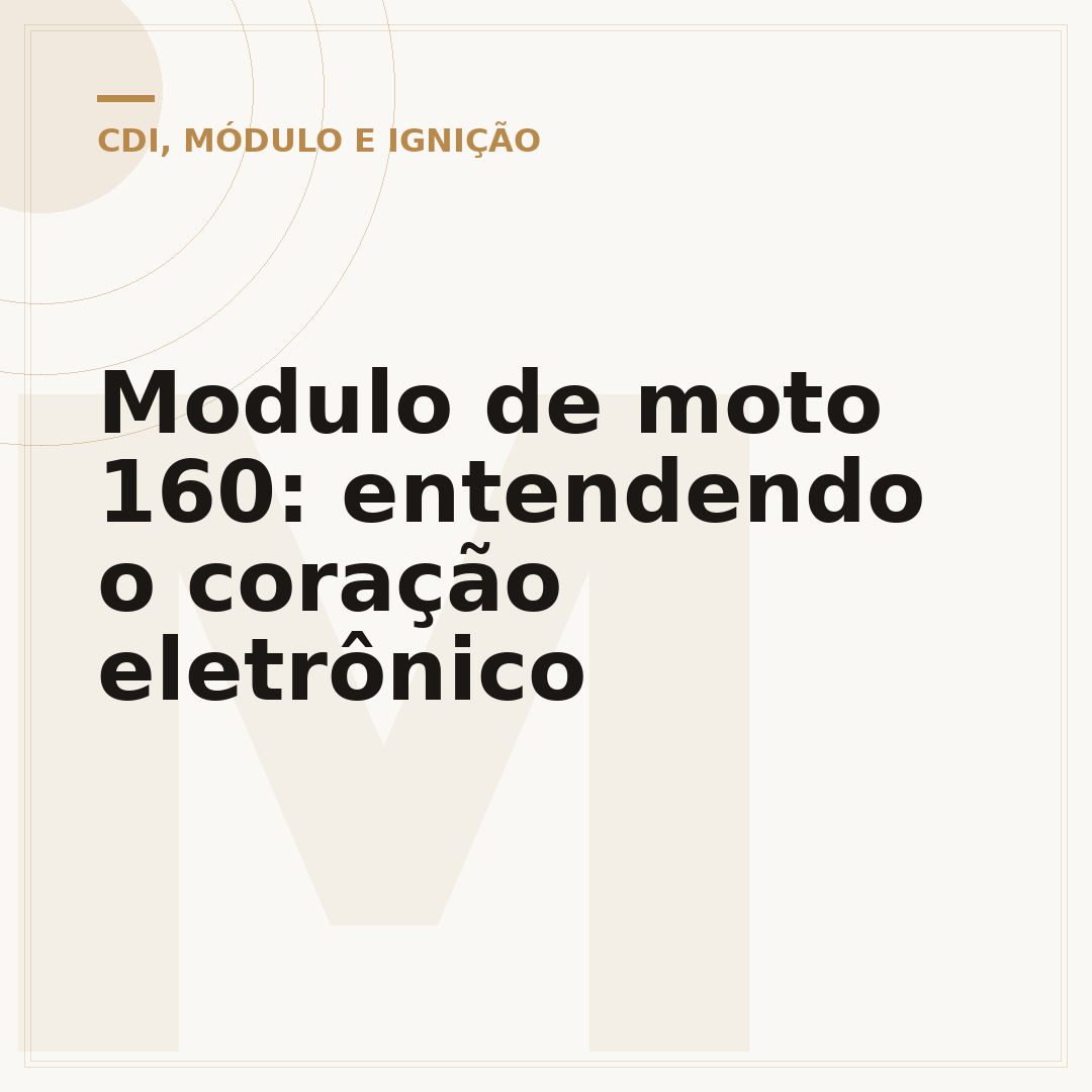 Modulo de moto 160: entendendo o coração eletrônico