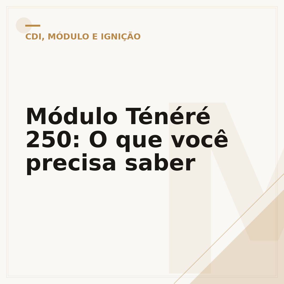 Módulo Ténéré 250: O que você precisa saber