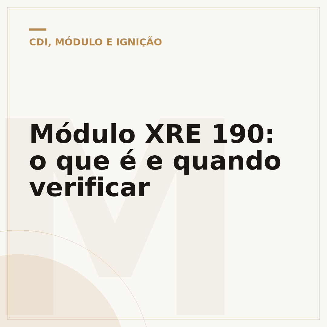 Módulo XRE 190: o que é e quando verificar