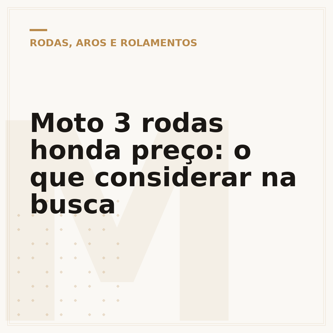 Moto 3 rodas honda preço: o que considerar na busca