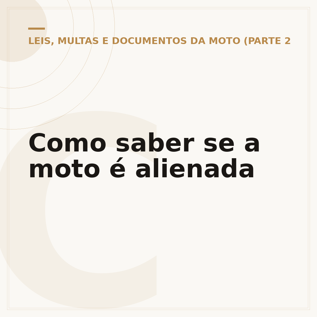 Como saber se a moto é alienada