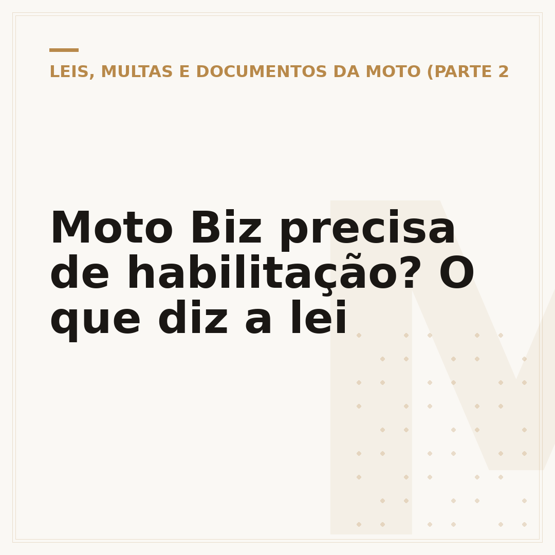 Moto Biz precisa de habilitação? O que diz a lei