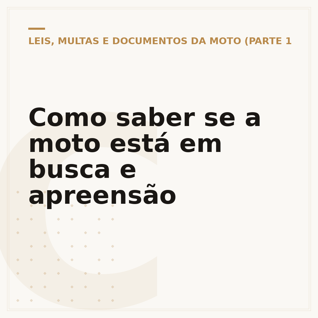 Como saber se a moto está em busca e apreensão