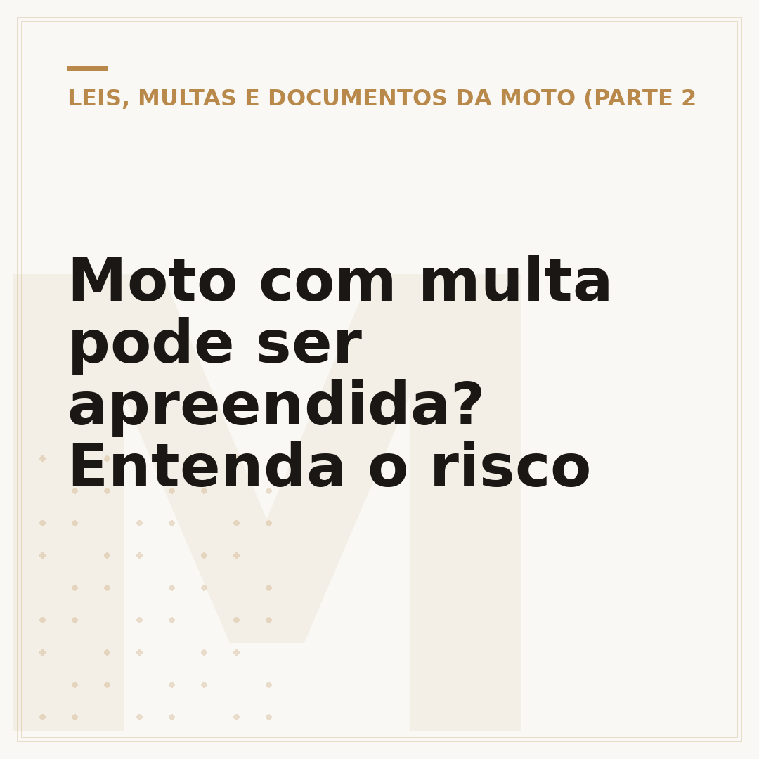 Moto com multa pode ser apreendida? Entenda o risco