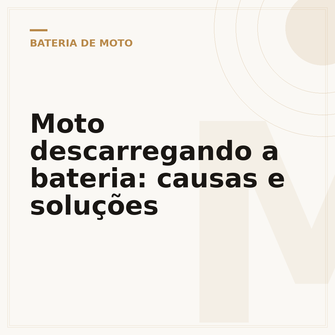 Moto descarregando a bateria: causas e soluções