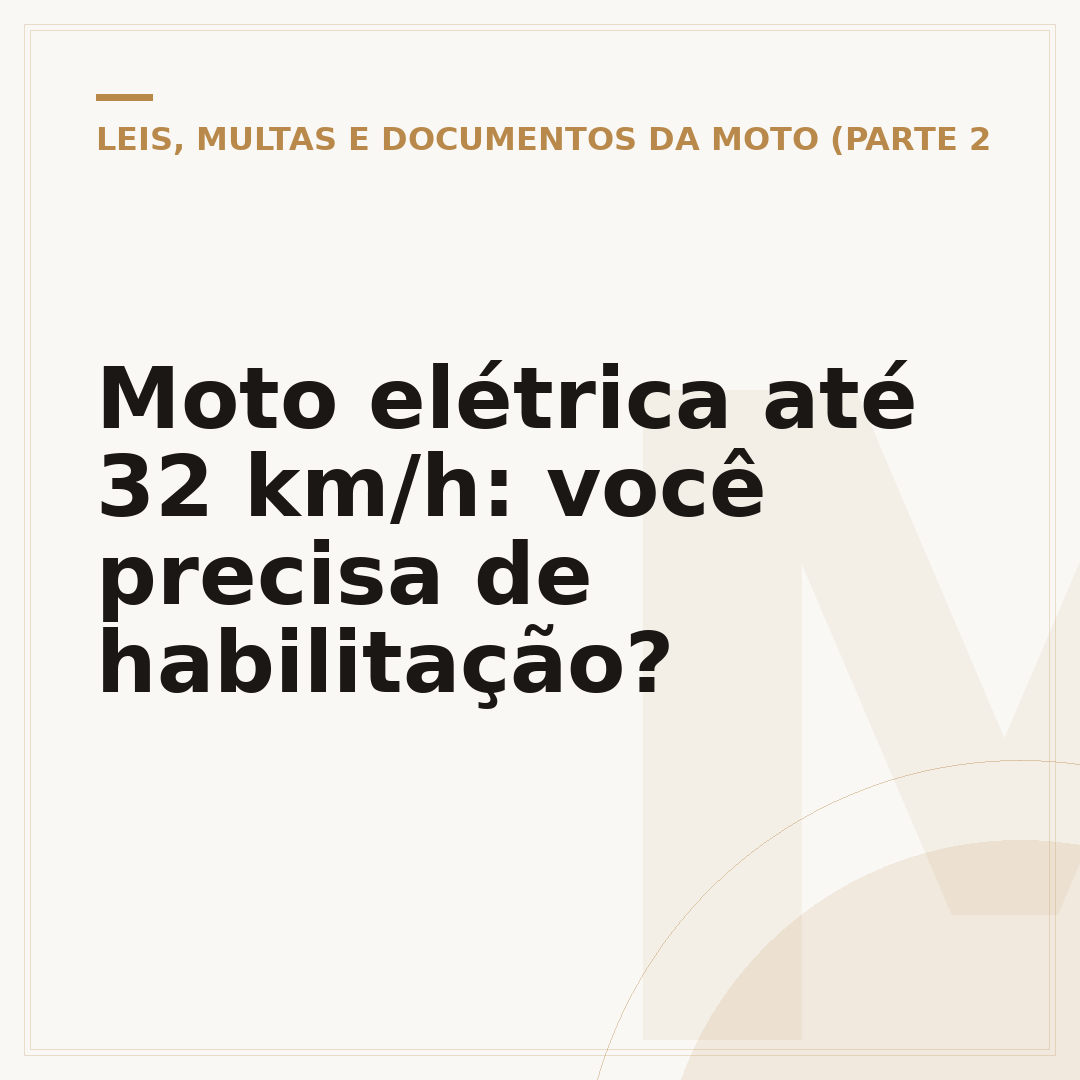 Moto elétrica até 32 km/h: você precisa de habilitação?