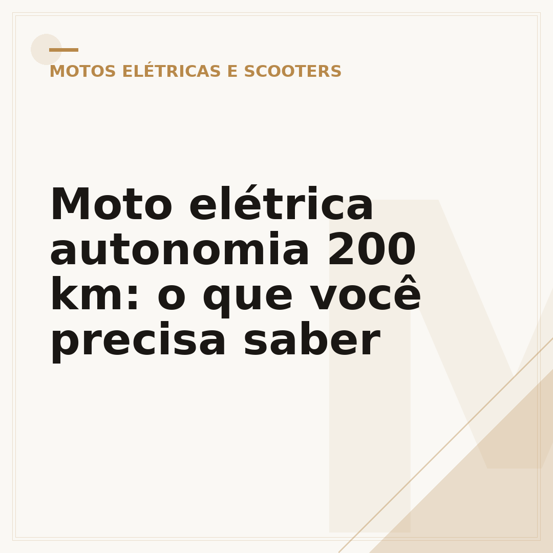 Moto elétrica autonomia 200 km: o que você precisa saber