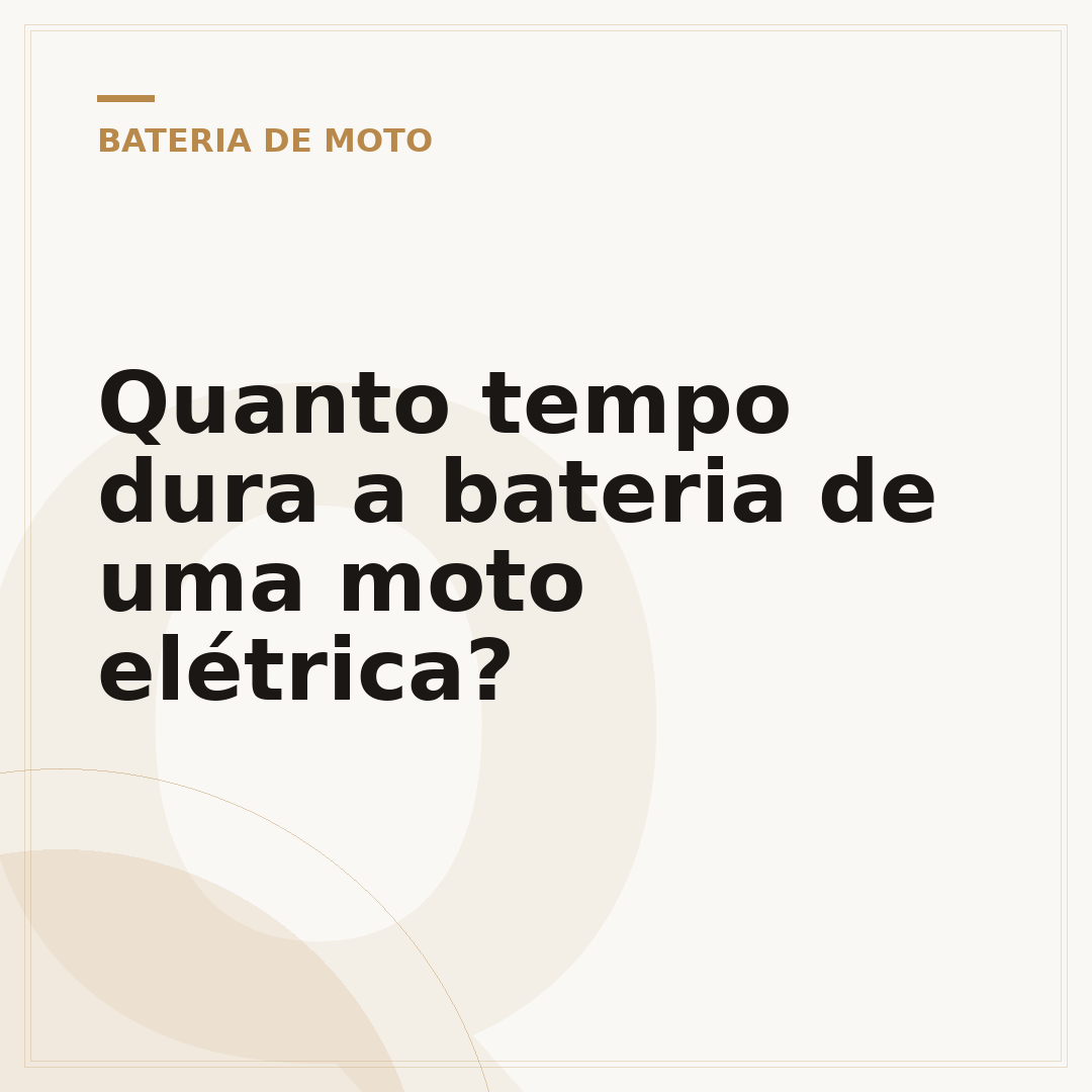 Quanto tempo dura a bateria de uma moto elétrica?