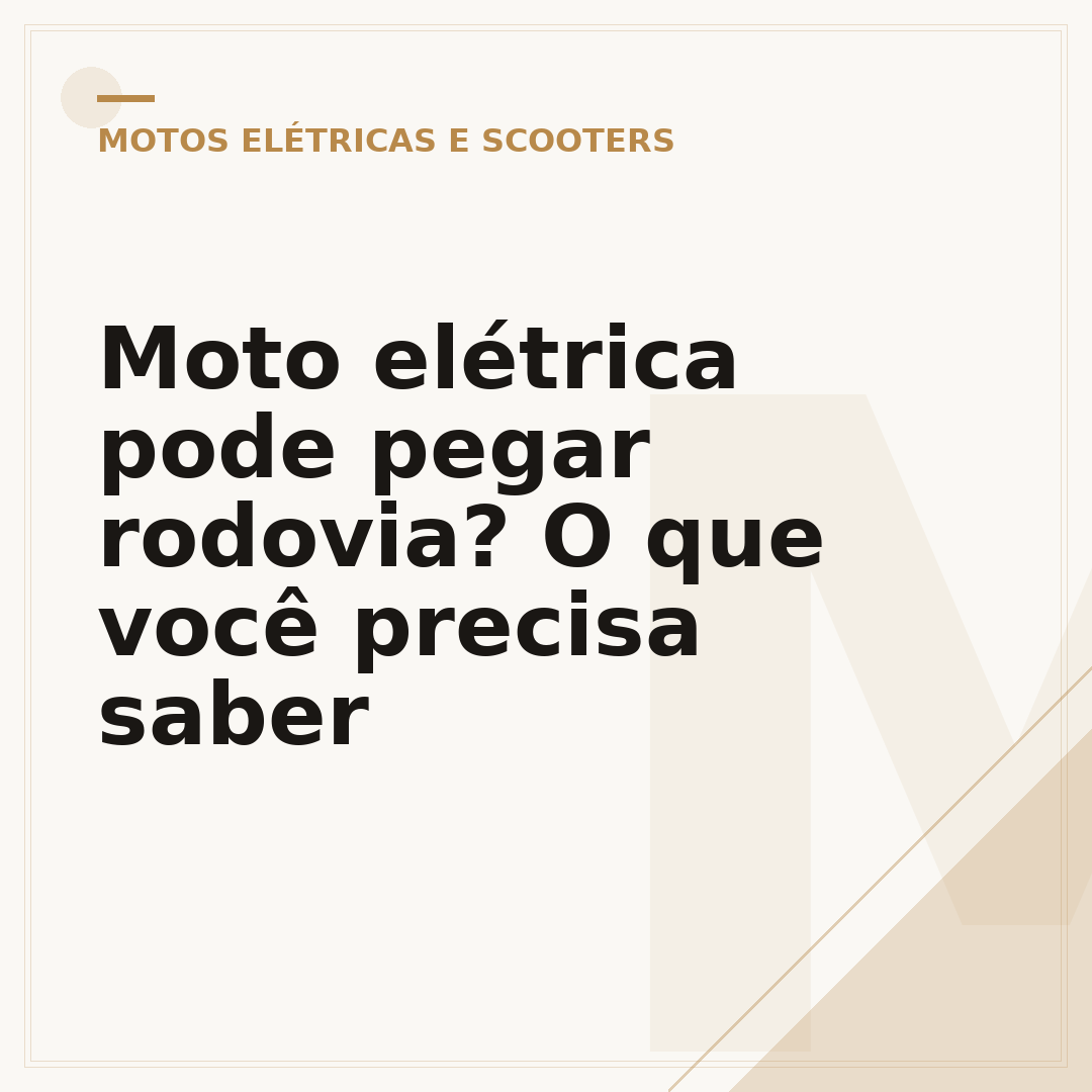 Moto elétrica pode pegar rodovia? O que você precisa saber