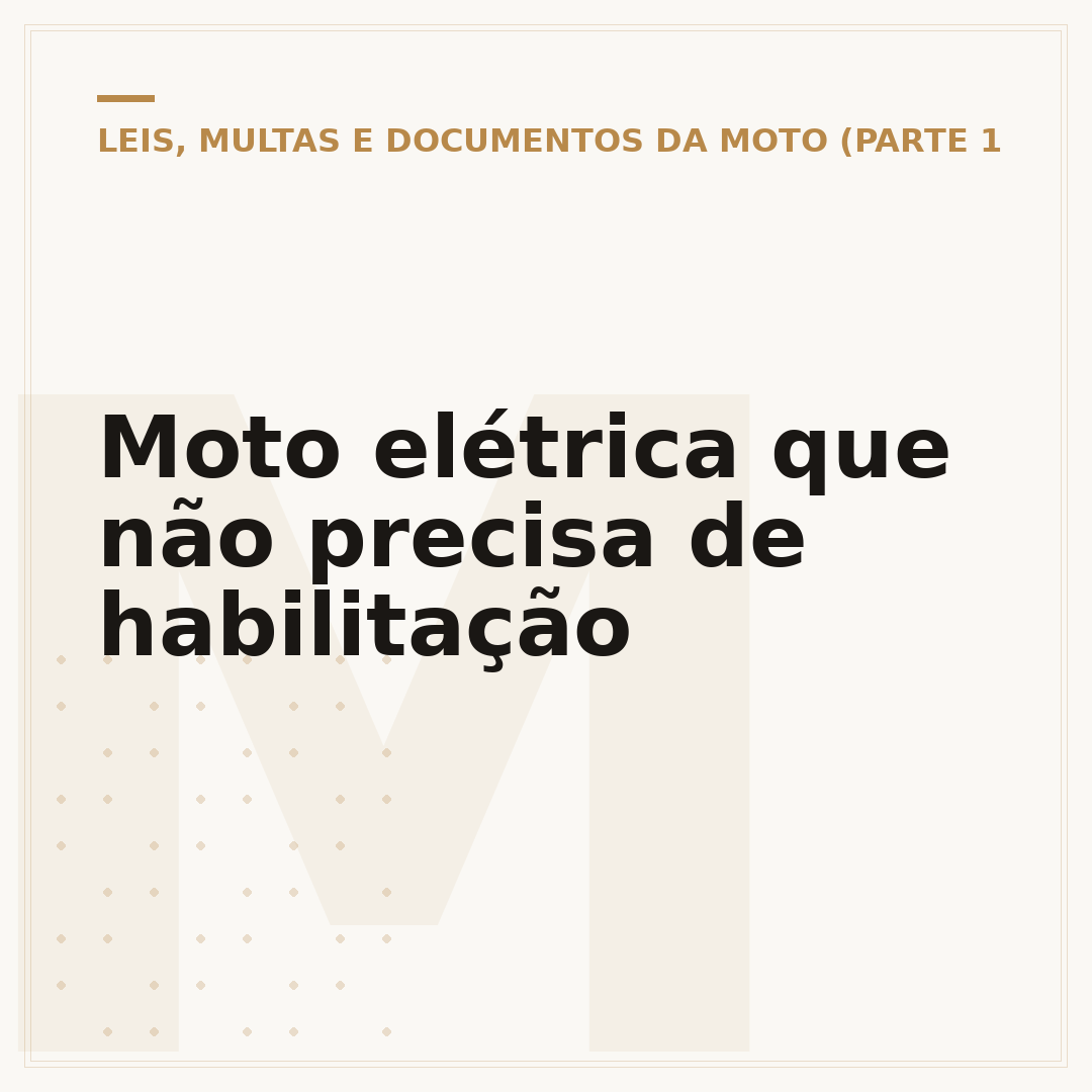 Moto elétrica que não precisa de habilitação