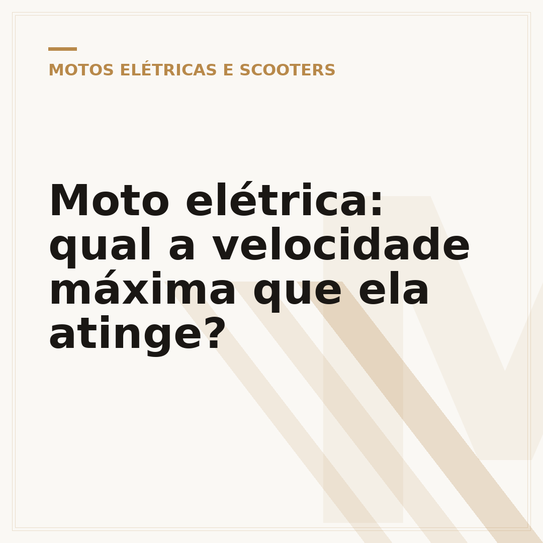 Moto elétrica: qual a velocidade máxima que ela atinge?