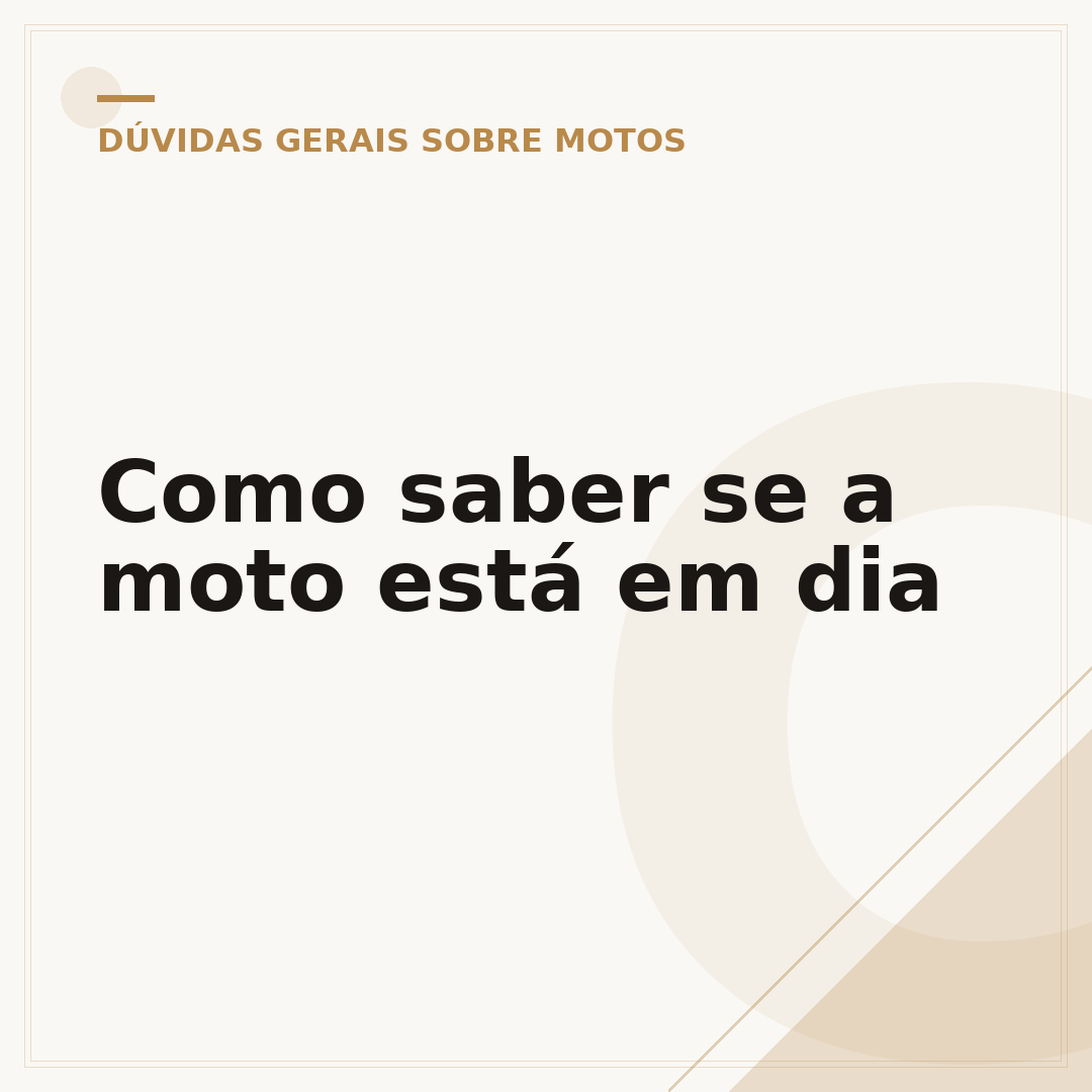 Como saber se a moto está em dia