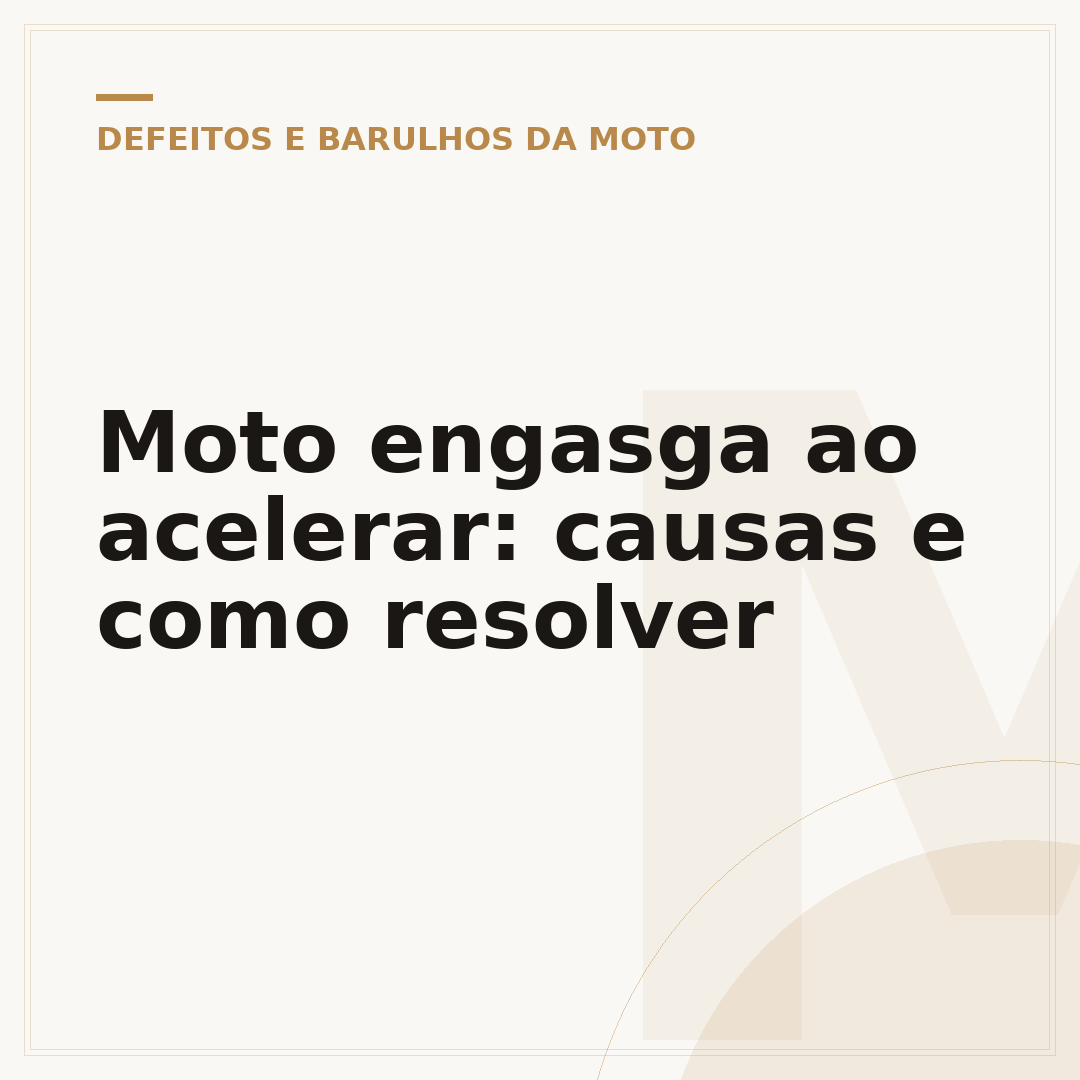 Moto engasga ao acelerar: causas e como resolver
