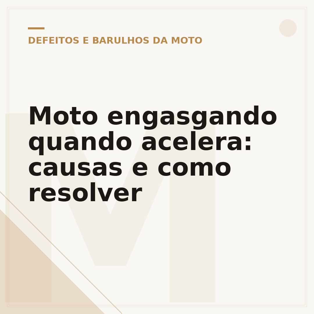 Moto engasgando quando acelera: causas e como resolver