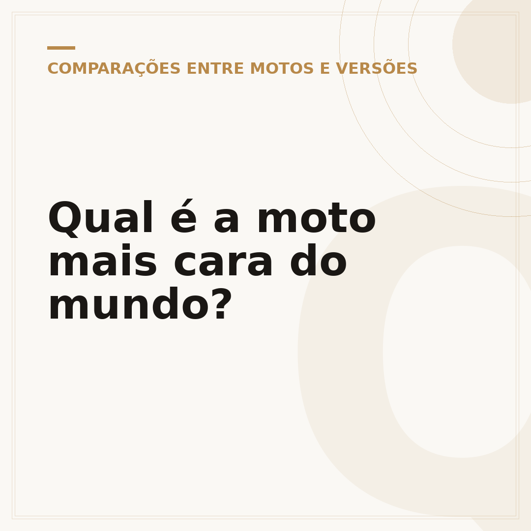 Qual é a moto mais cara do mundo?