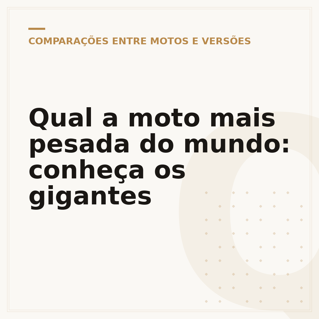 Qual a moto mais pesada do mundo: conheça os gigantes
