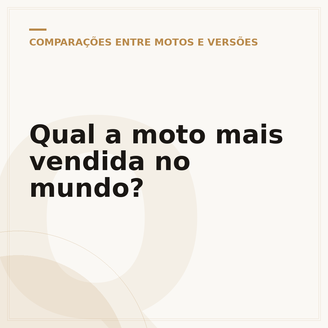 Qual a moto mais vendida no mundo?