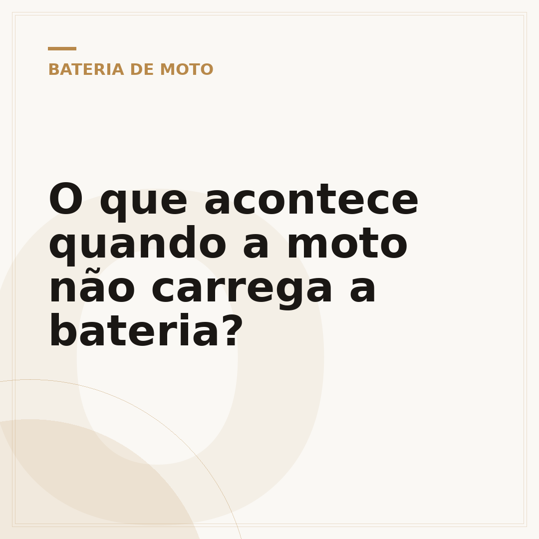 O que acontece quando a moto não carrega a bateria?