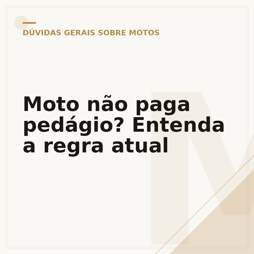 Moto não paga pedágio? Entenda a regra atual
