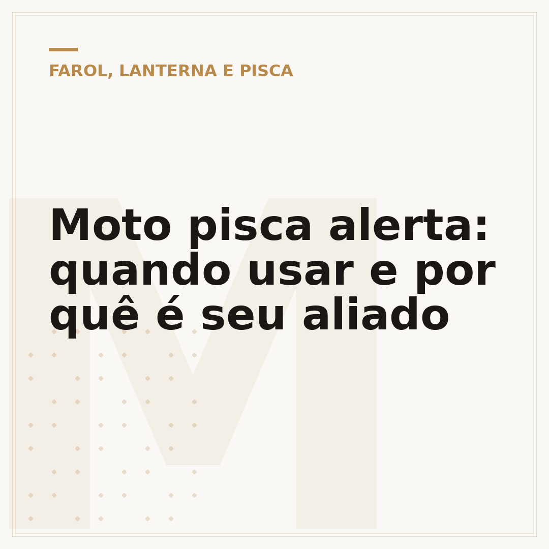 Moto pisca alerta: quando usar e por quê é seu aliado