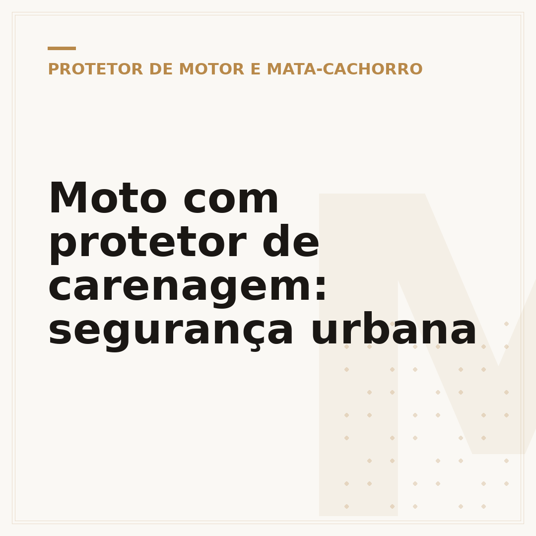 Moto com protetor de carenagem: segurança urbana