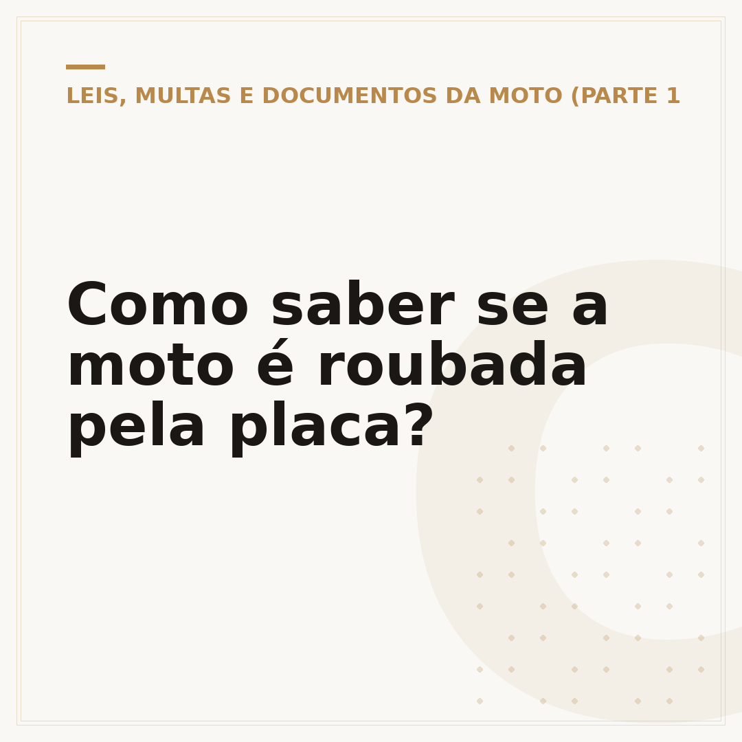 Como saber se a moto é roubada pela placa?
