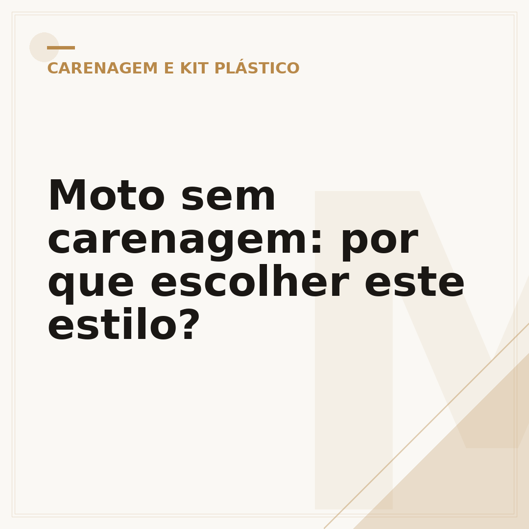 Moto sem carenagem: por que escolher este estilo?