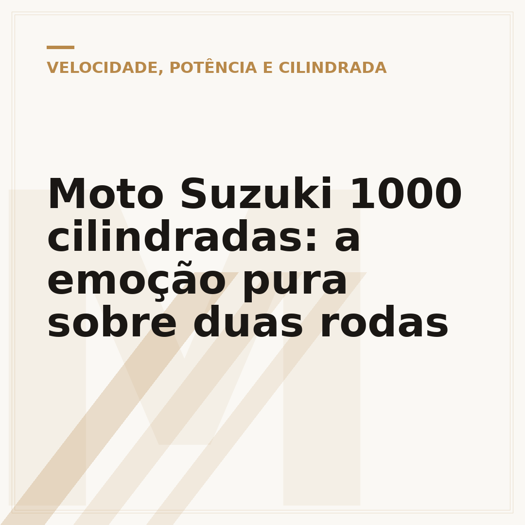 Moto Suzuki 1000 cilindradas: a emoção pura sobre duas rodas