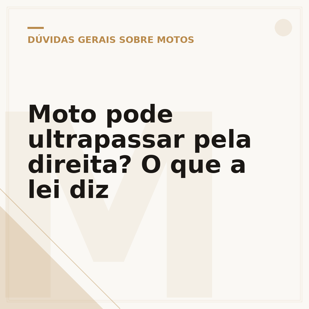Moto pode ultrapassar pela direita? O que a lei diz