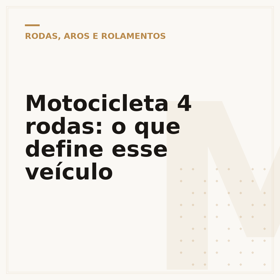 Motocicleta 4 rodas: o que define esse veículo