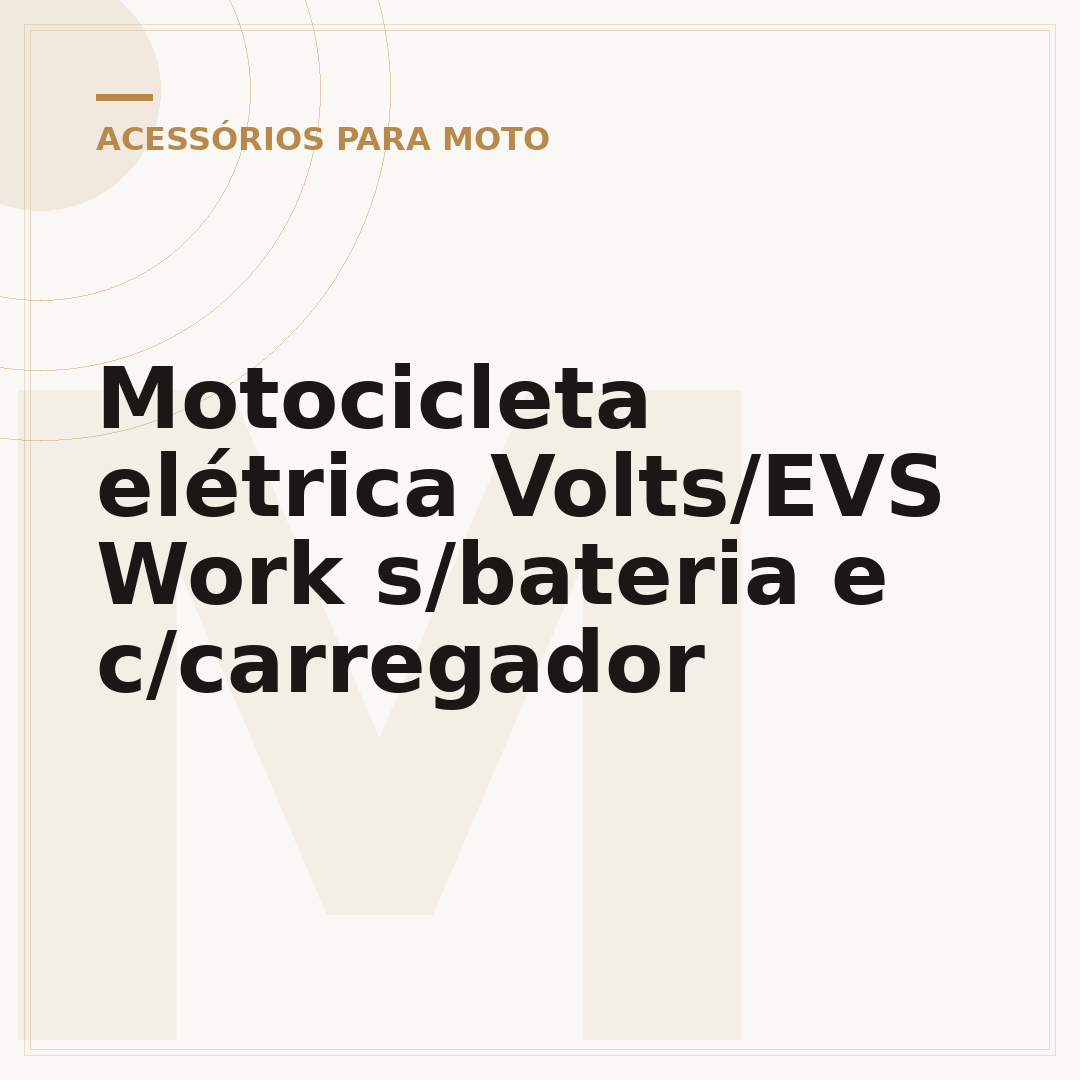 Motocicleta elétrica Volts/EVS Work s/bateria e c/carregador