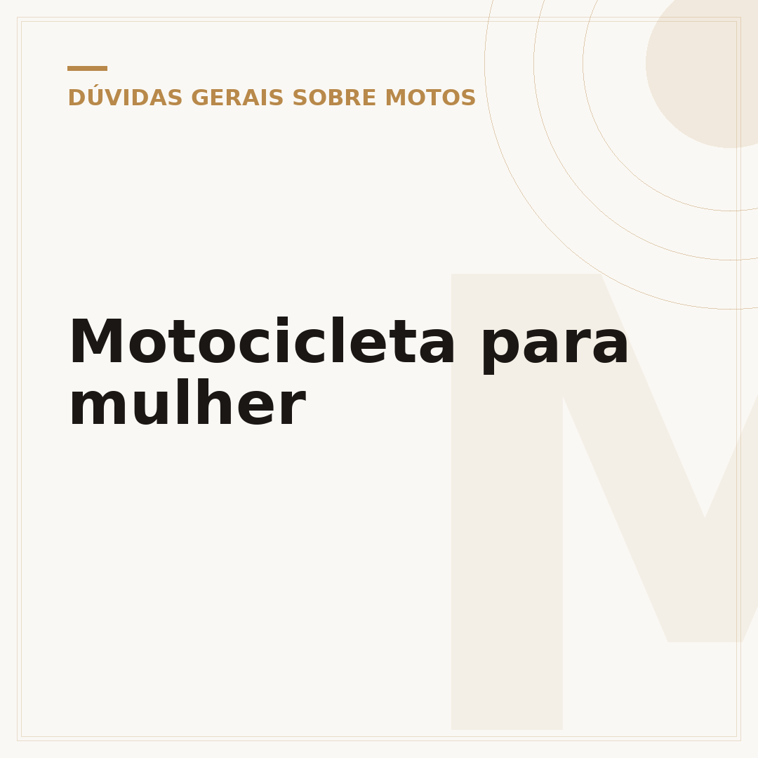 Motocicleta para mulher