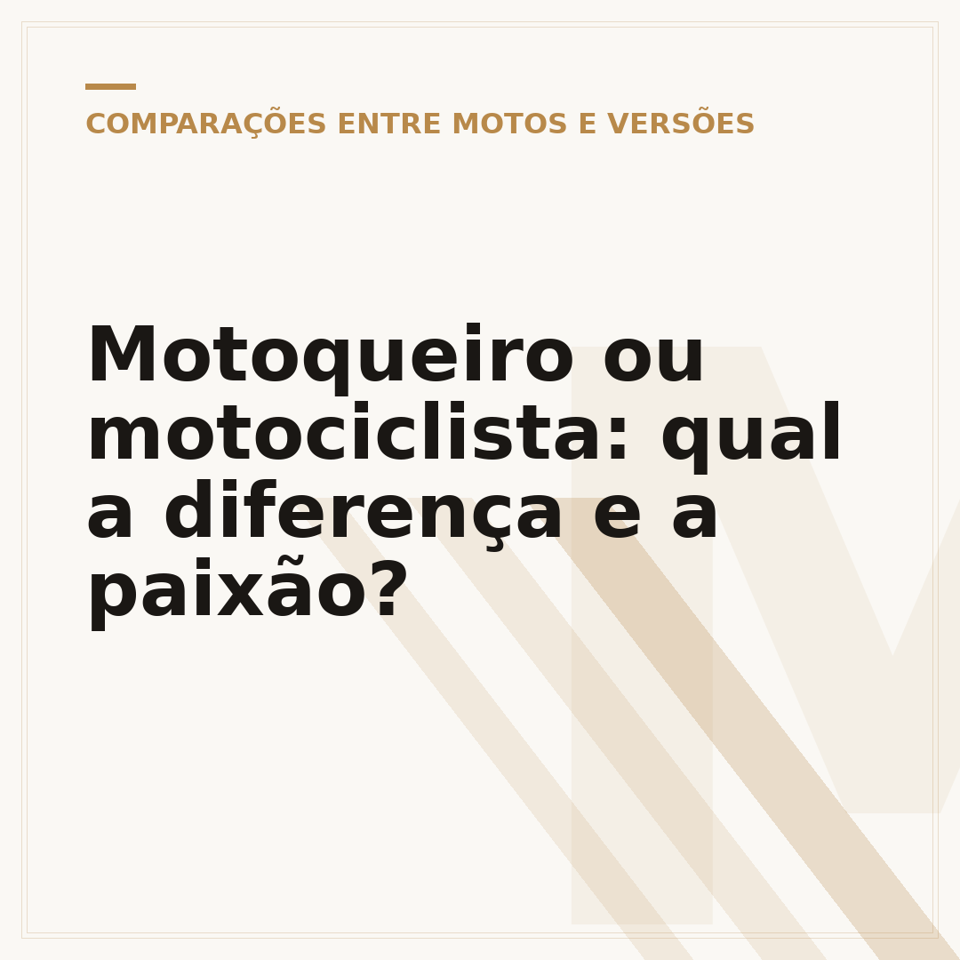 Motoqueiro ou motociclista: qual a diferença e a paixão?