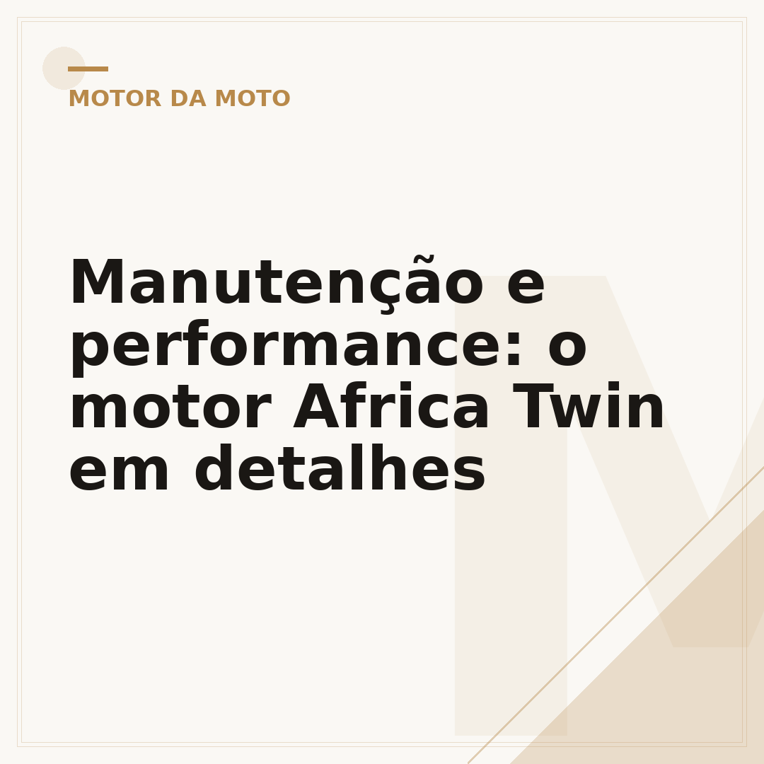 Manutenção e performance: o motor Africa Twin em detalhes
