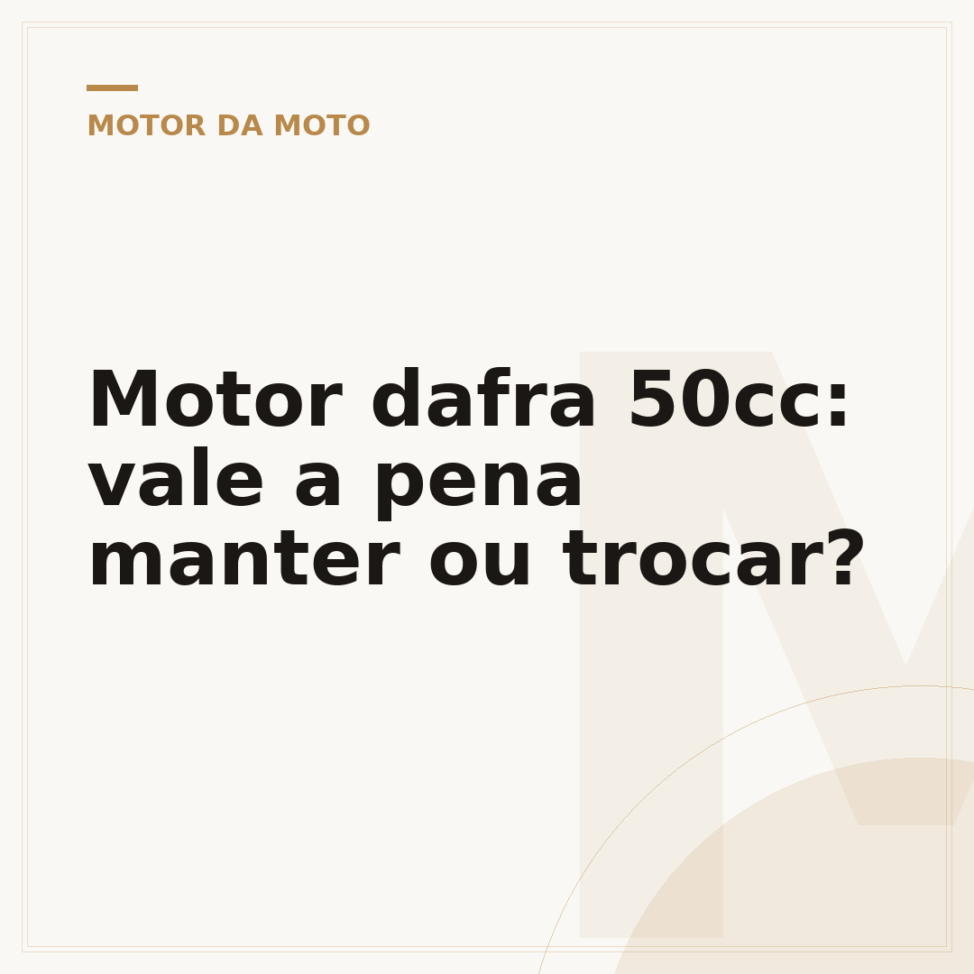 Motor dafra 50cc: vale a pena manter ou trocar?
