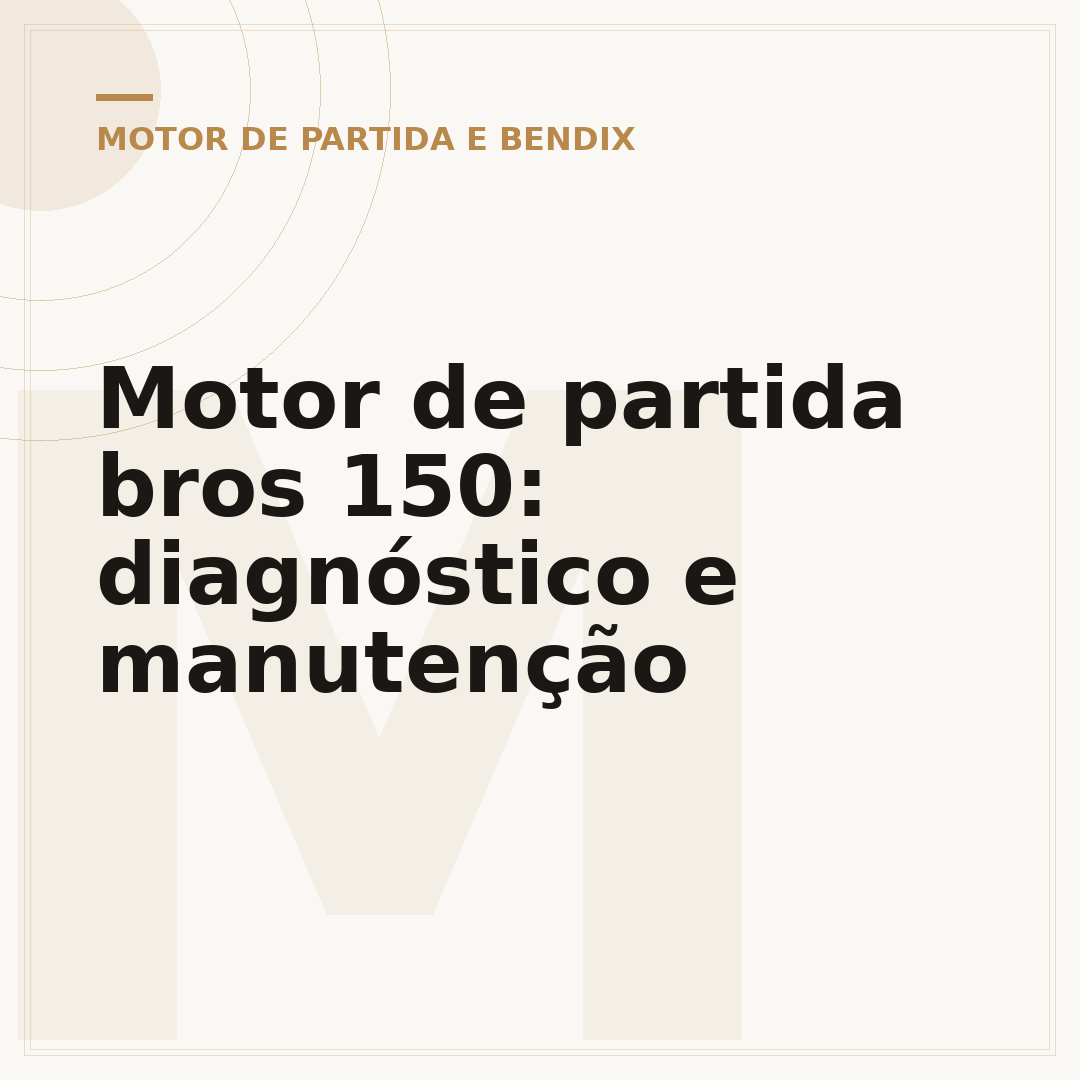 Motor de partida bros 150: diagnóstico e manutenção