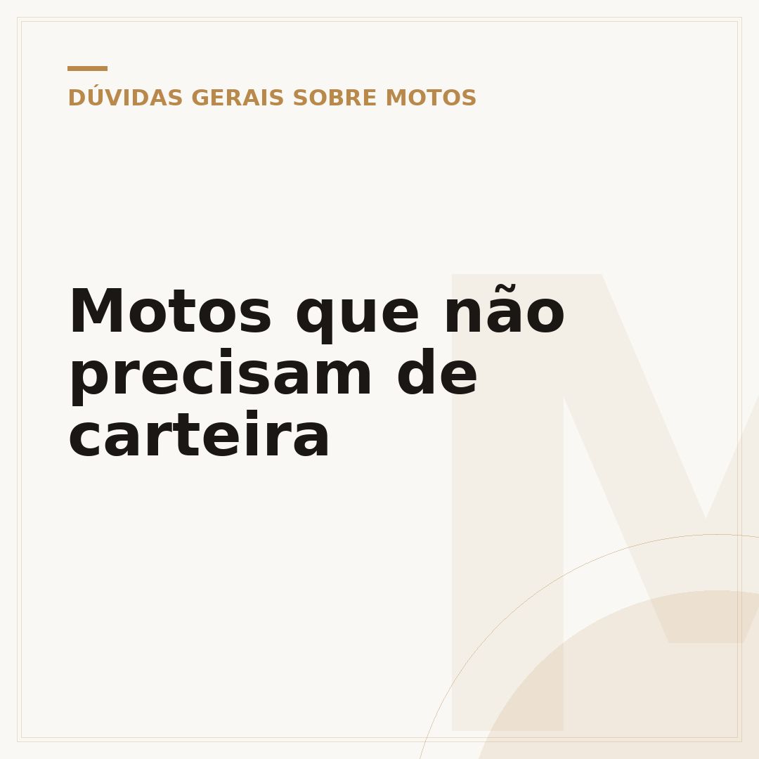 Motos que não precisam de carteira