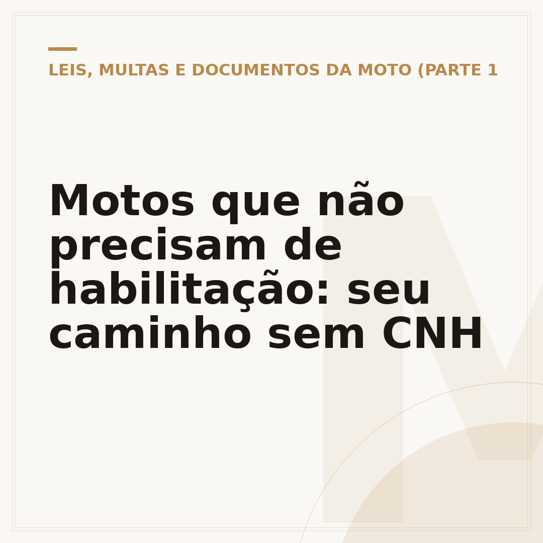Motos que não precisam de habilitação: seu caminho sem CNH