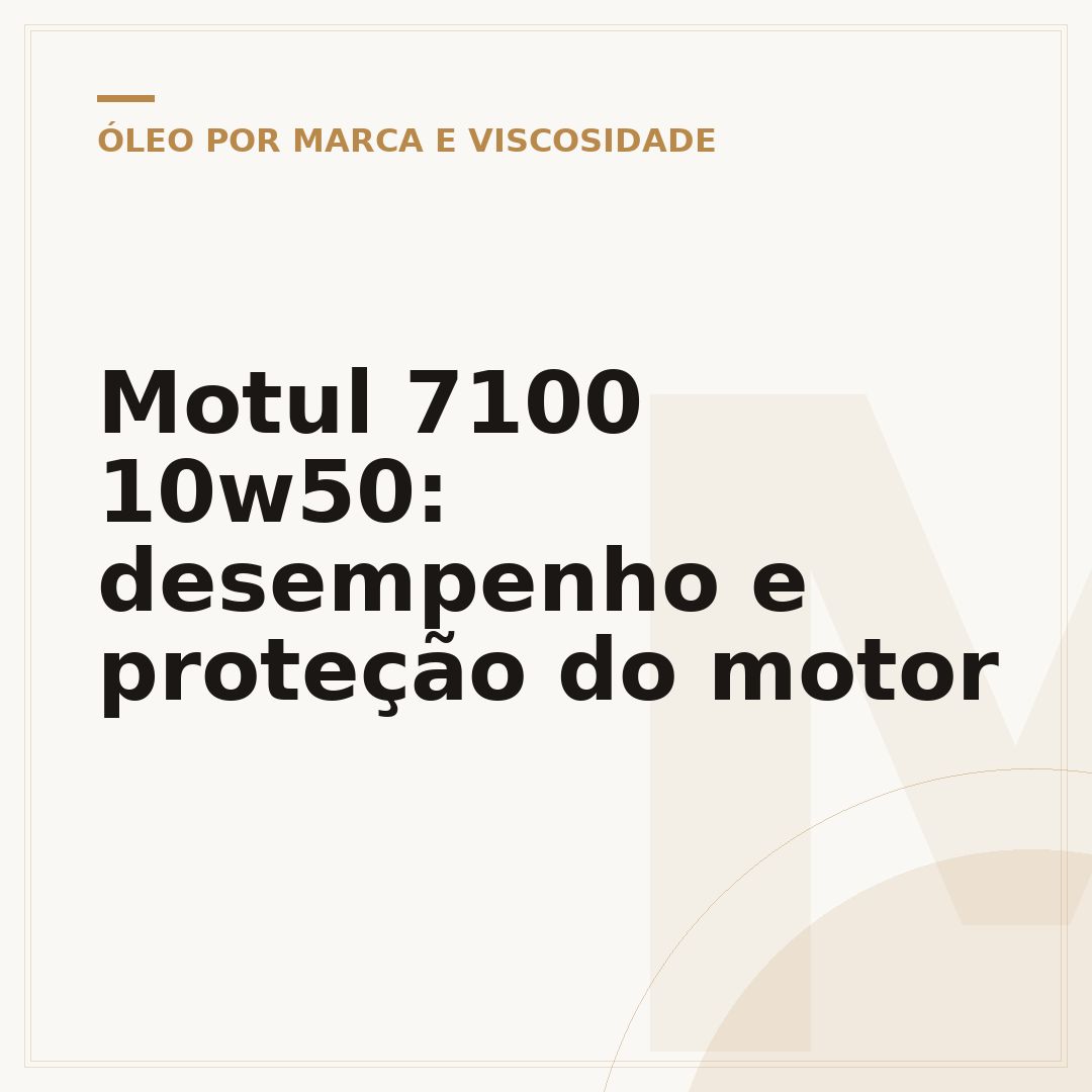 Motul 7100 10w50: desempenho e proteção do motor