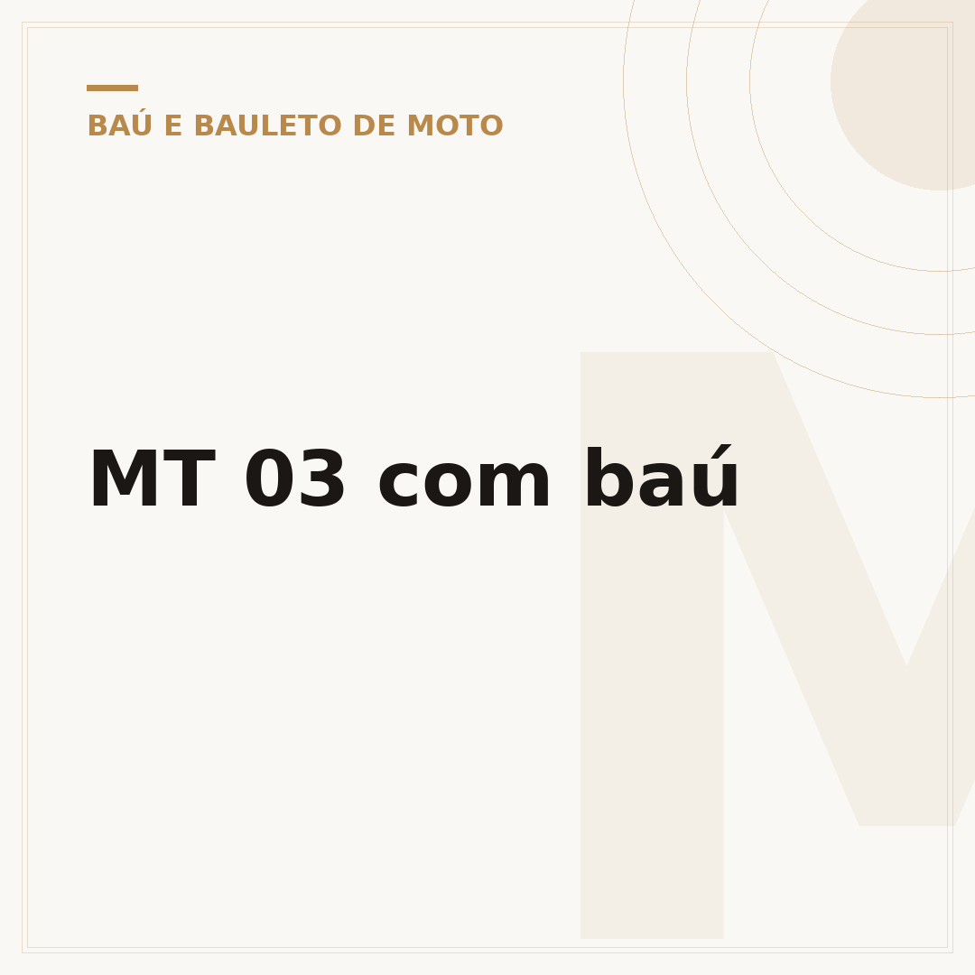 MT 03 com baú
