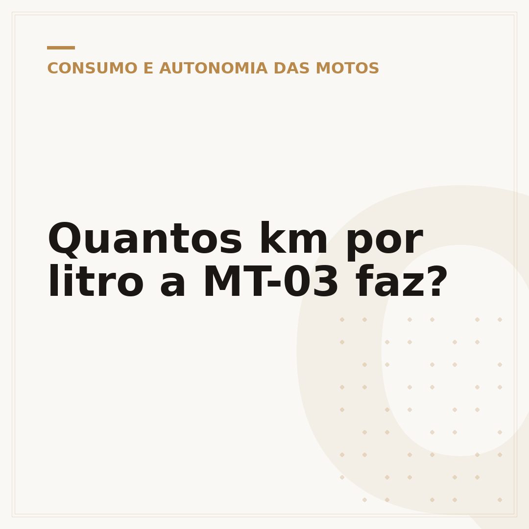Quantos km por litro a MT-03 faz?