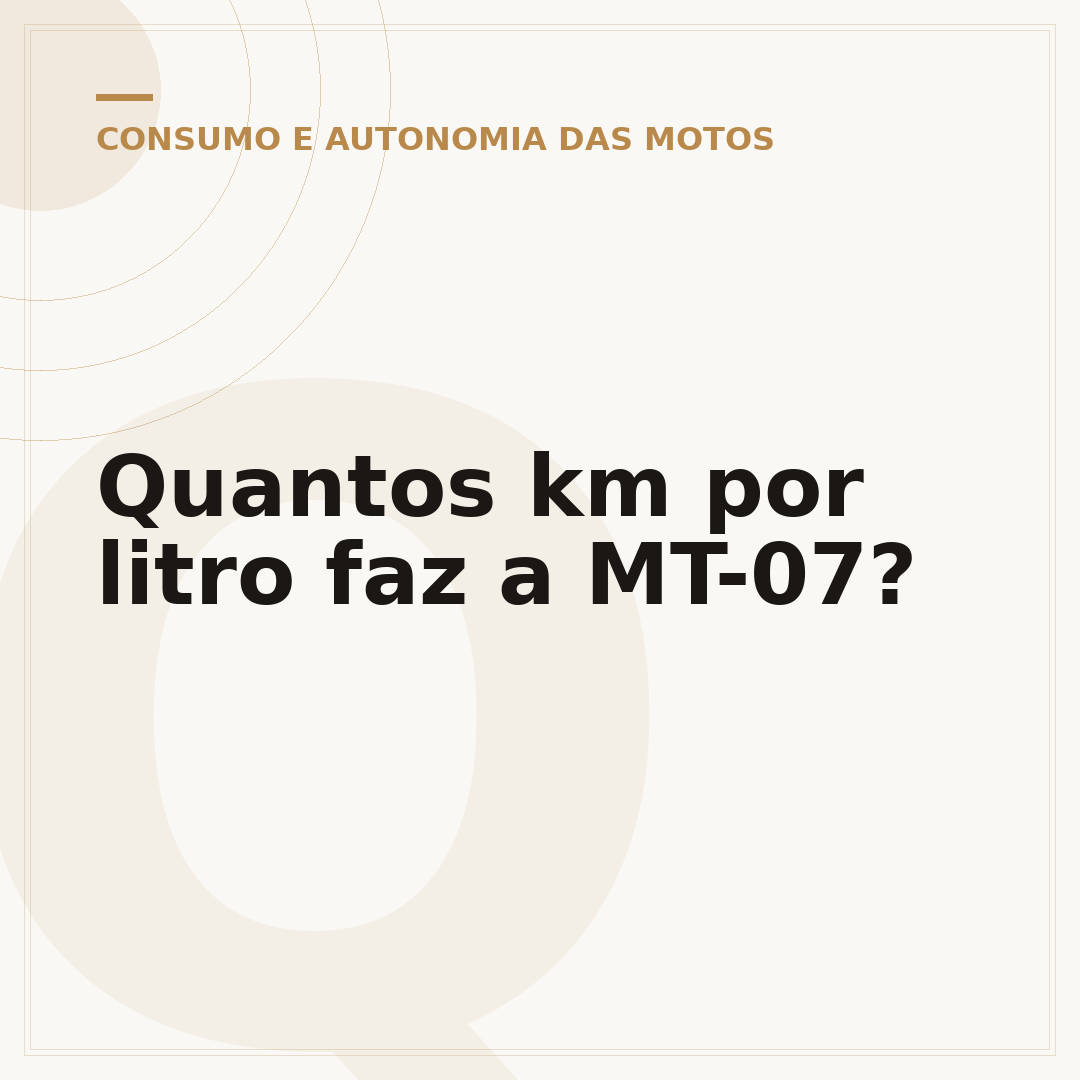 Quantos km por litro faz a MT-07?
