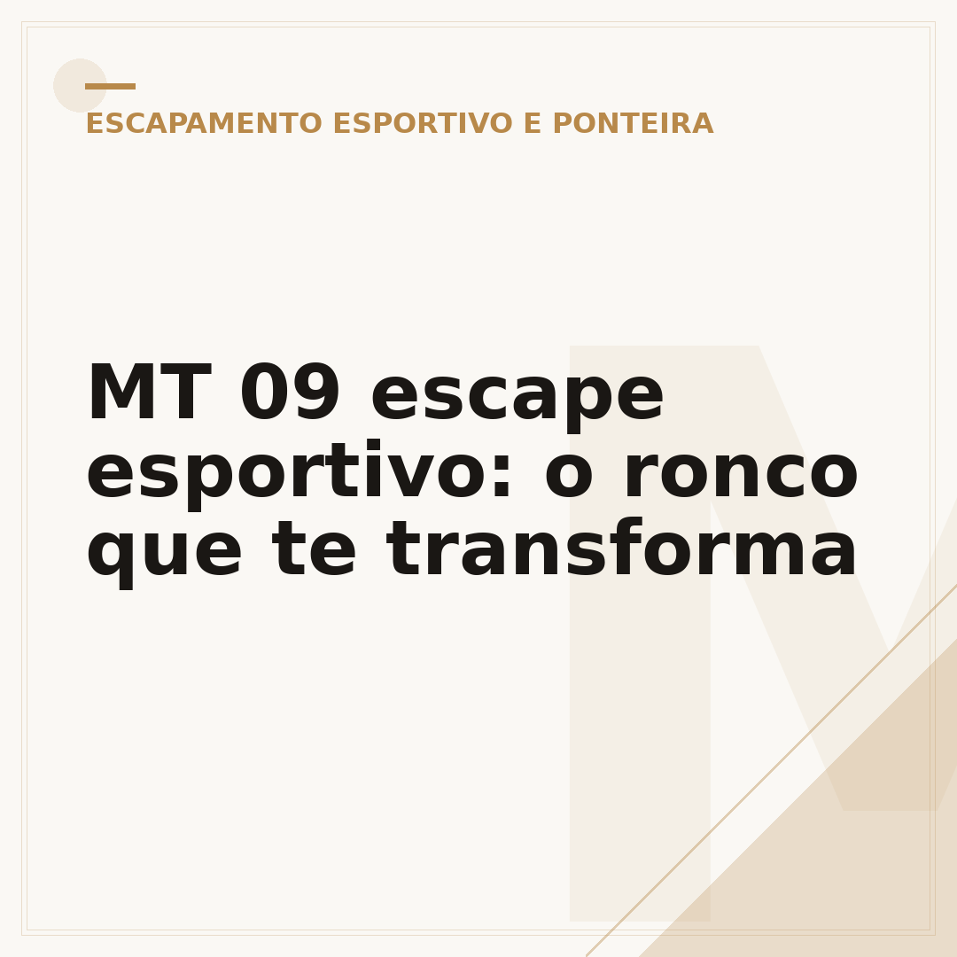 MT 09 escape esportivo: o ronco que te transforma