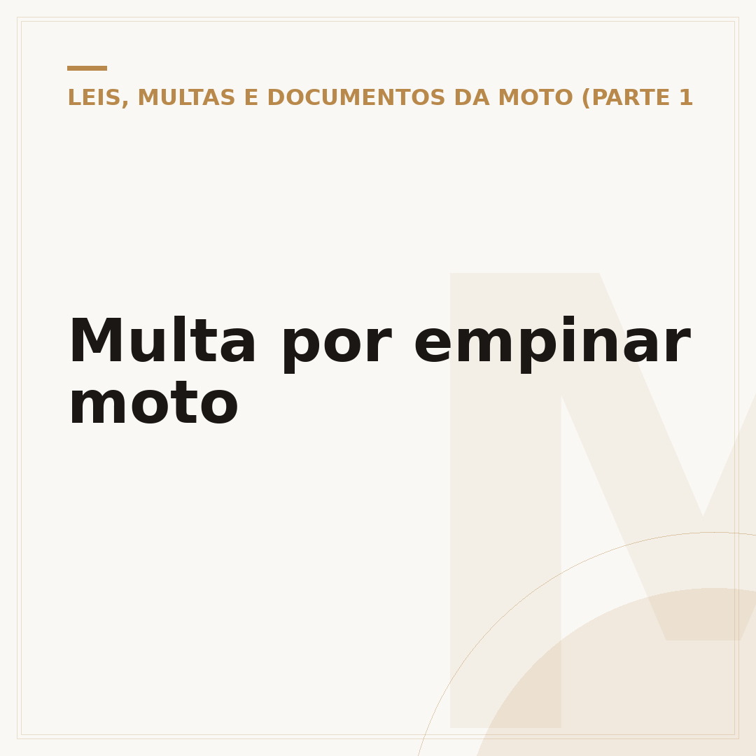 Multa por empinar moto