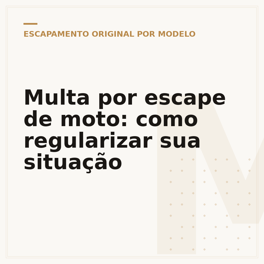 Multa por escape de moto: como regularizar sua situação