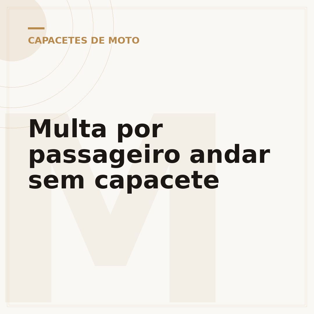 Multa por passageiro andar sem capacete
