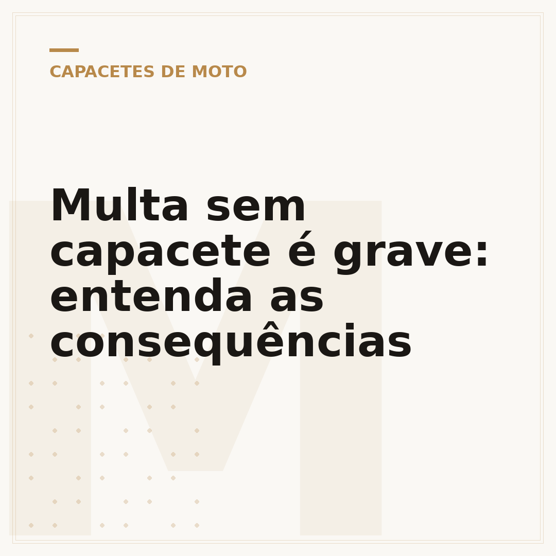 Multa sem capacete é grave: entenda as consequências