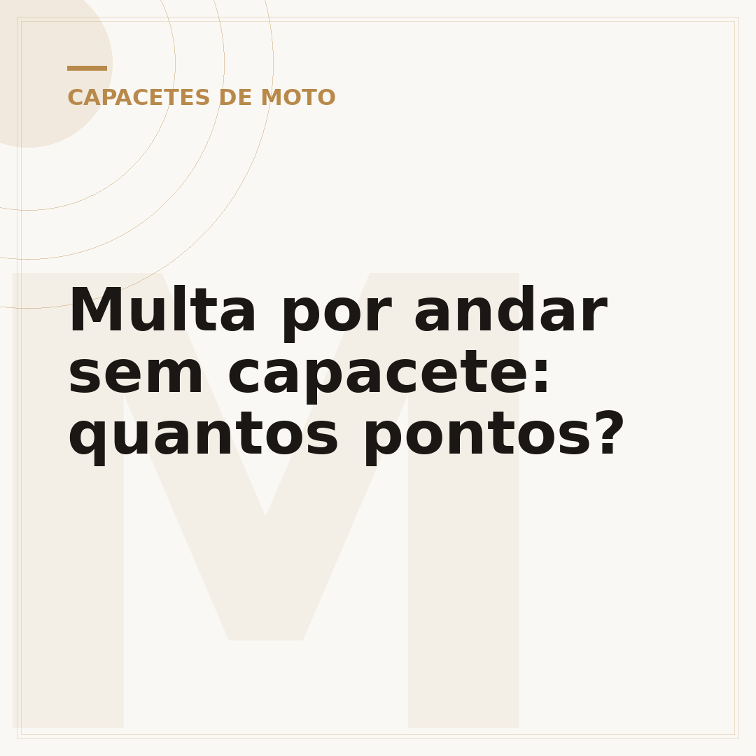 Multa por andar sem capacete: quantos pontos?
