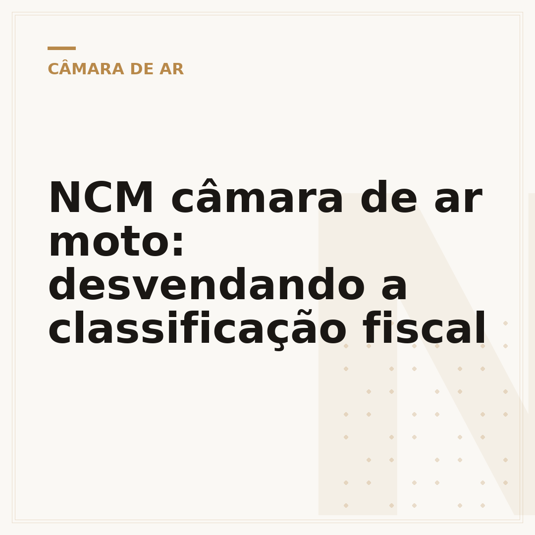 NCM câmara de ar moto: desvendando a classificação fiscal