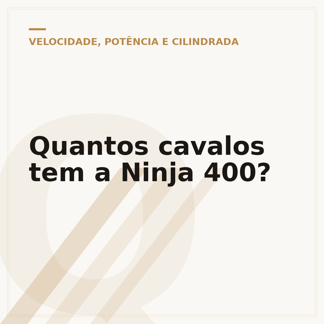 Quantos cavalos tem a Ninja 400?